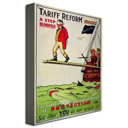 Tariff Reform Means a Step Blindfold 1910 Canvas Art 18 x 24 Image 3