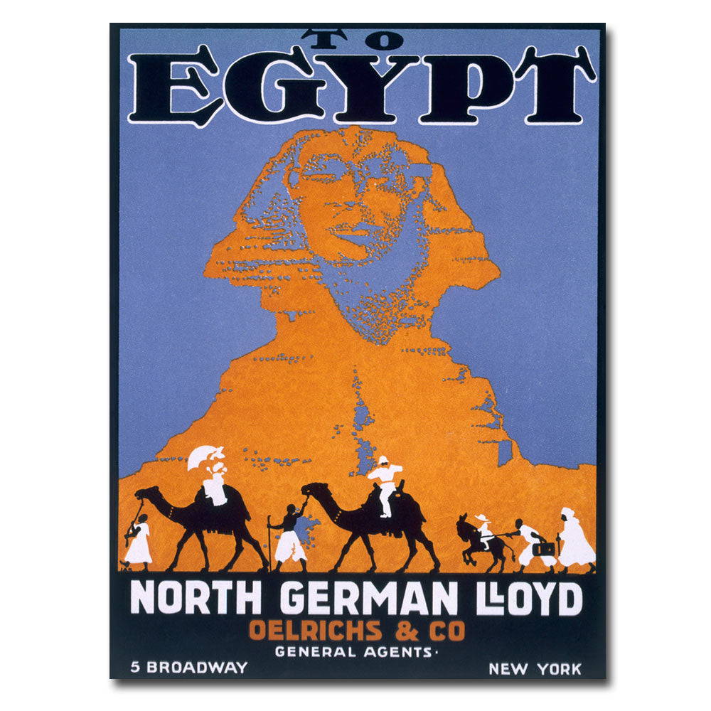Egypt Norddeutscher Lloyd Canvas Art 18 x 24 Image 1