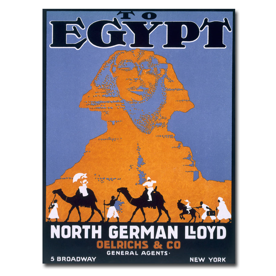 Egypt Norddeutscher Lloyd Canvas Art 18 x 24 Image 1