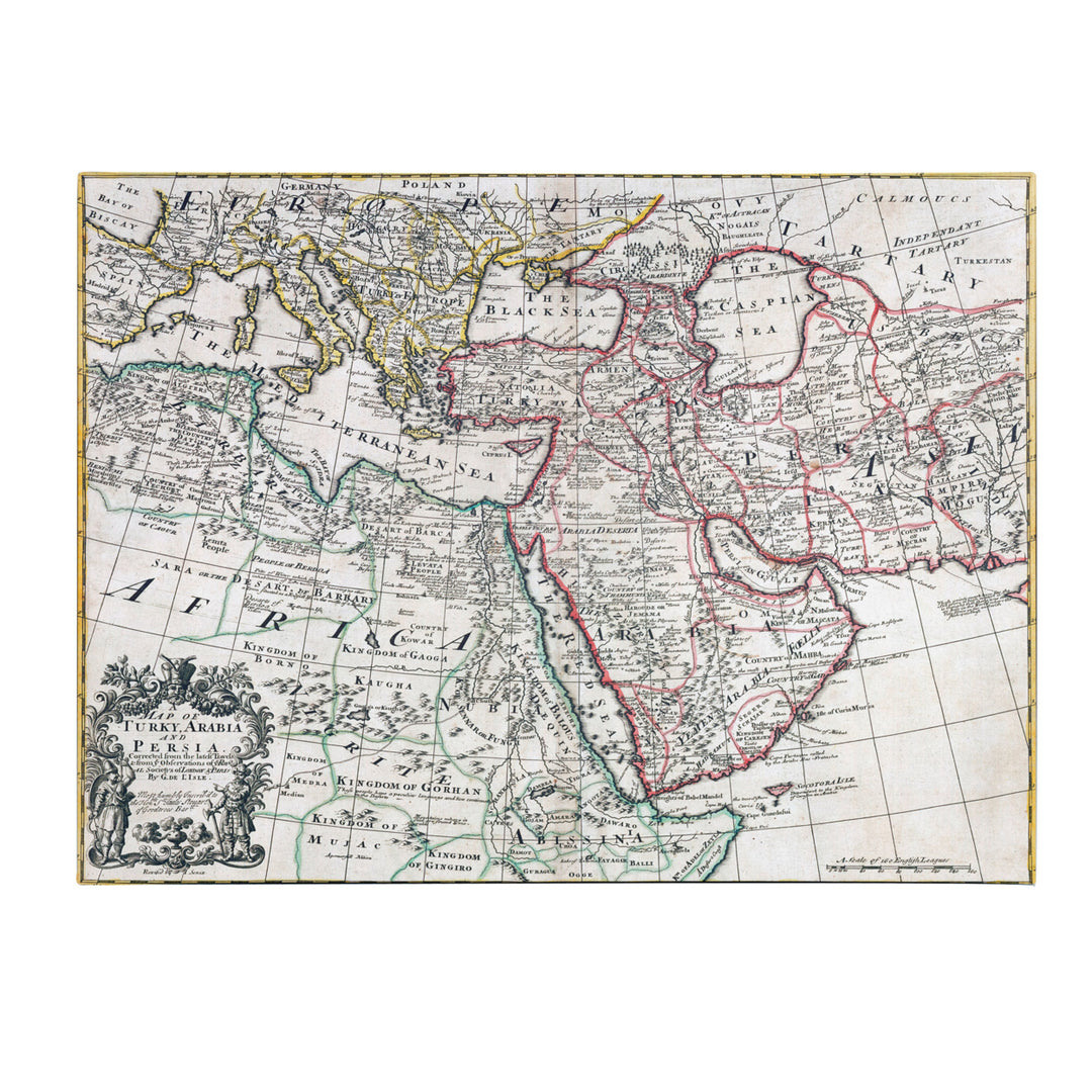 Map of Turkey Arabia and Persia Canvas Art 18 x 24 Image 1