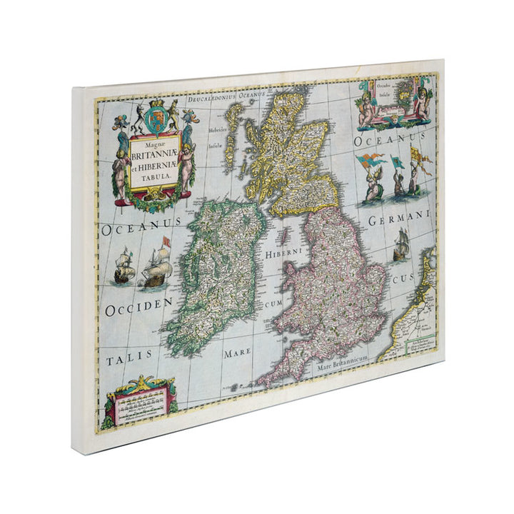 Map of Britain 1631 Canvas Art 18 x 24 Image 3