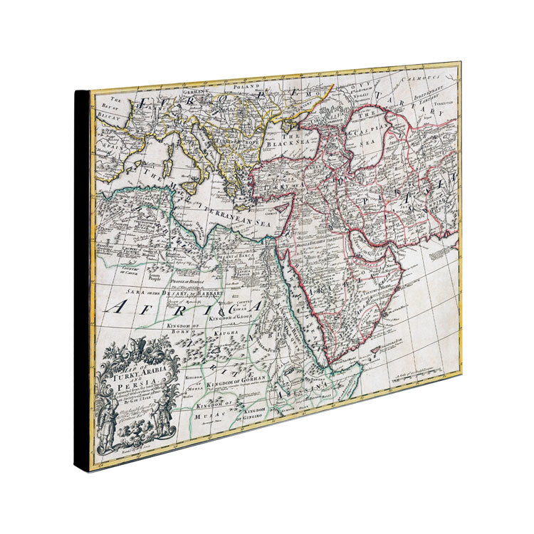 Map of Turkey Arabia and Persia Canvas Art 18 x 24 Image 3