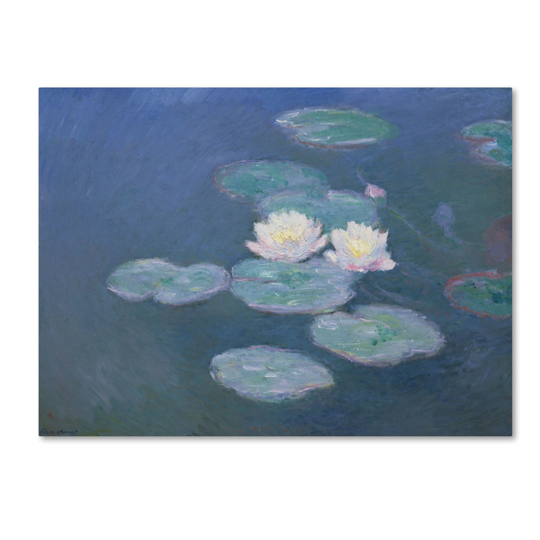 Claude Monet Waterlilies Evening Canvas Art 18 x 24 Image 1