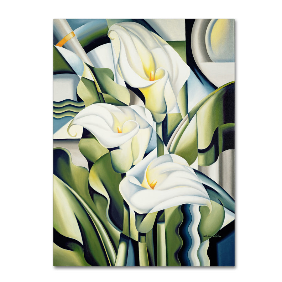 Catherine Abel Cubist Lilies 2002 Canvas Art 18 x 24 Image 1
