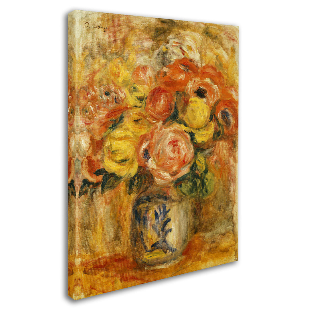 Pierre Renoir Fleurs Dans Un Vase Bleu et Blanc Canvas Art 18 x 24 Image 2
