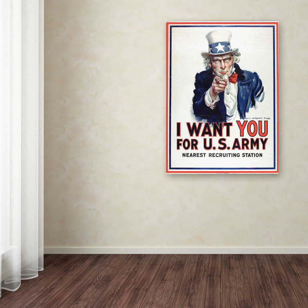 James Montgomery Flagg I Want You Canvas Art 18 x 24 Image 3