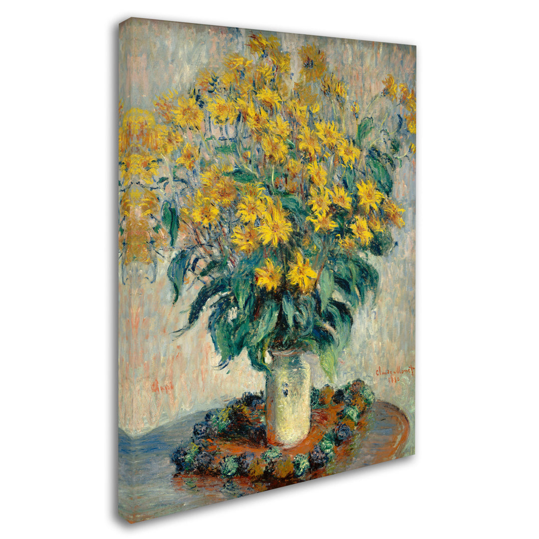 Claude Monet Jerusalem Artichoke Flowers Canvas Art 18 x 24 Image 2