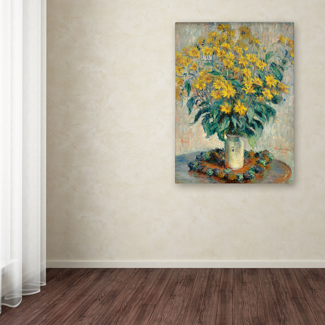 Claude Monet Jerusalem Artichoke Flowers Canvas Art 18 x 24 Image 3