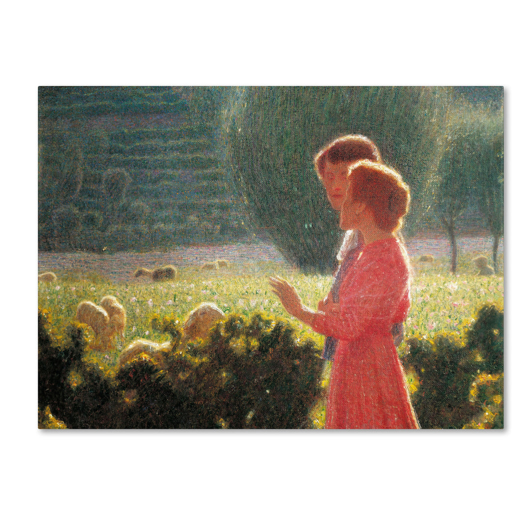 Giuseppe Pellizza da Volpedo Romantic Walk Canvas Art 18 x 24 Image 1