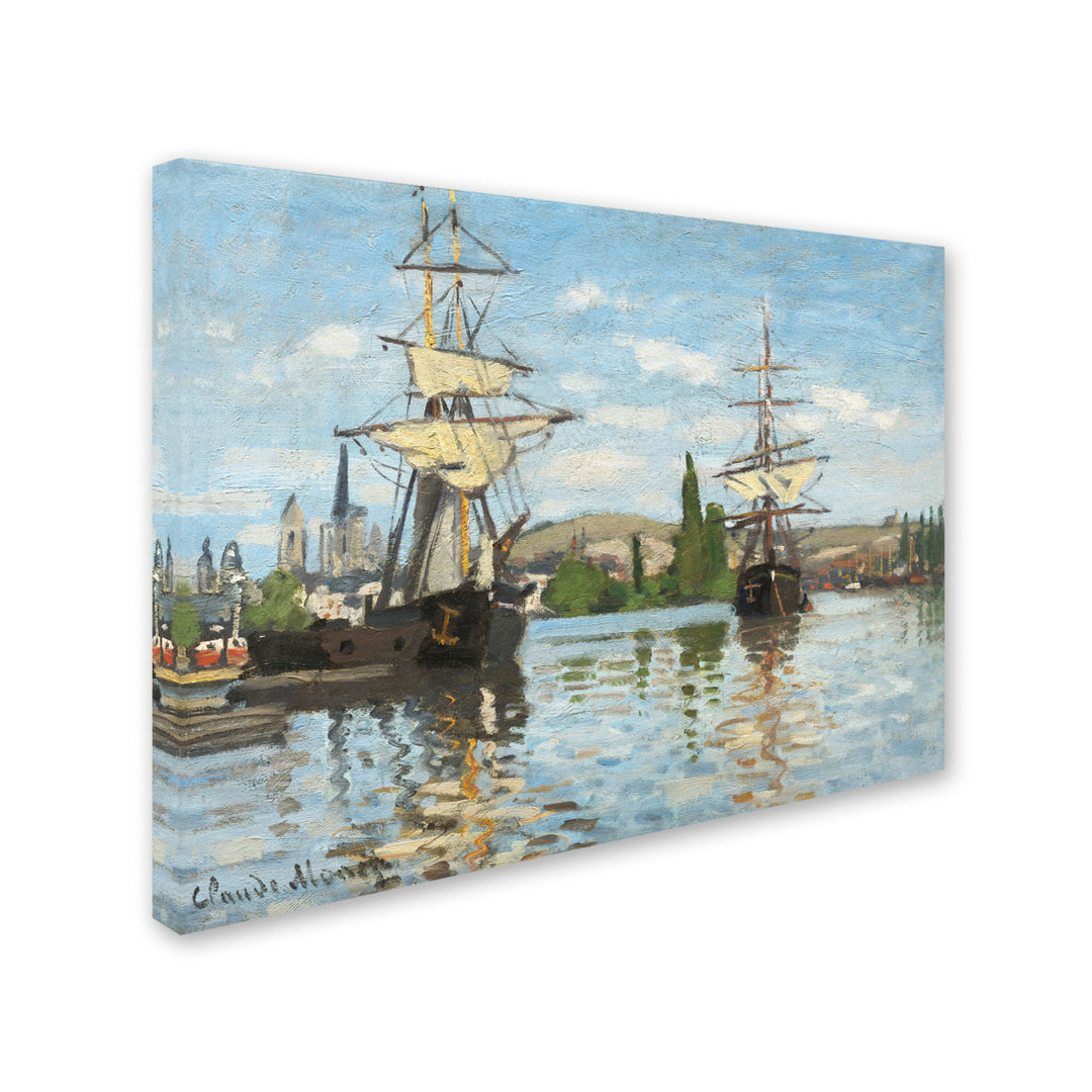 Claude Monet Ships Riding On the Seine Canvas Art 18 x 24 Image 2
