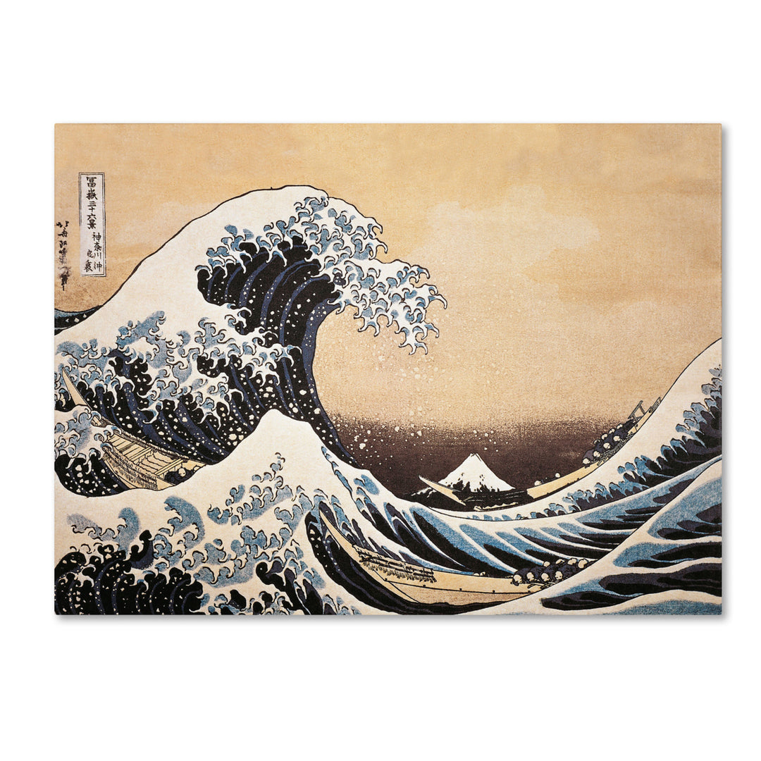 Katsushika Hokusai The Great Wave off Kanagawa Canvas Art 18 x 24 Image 1