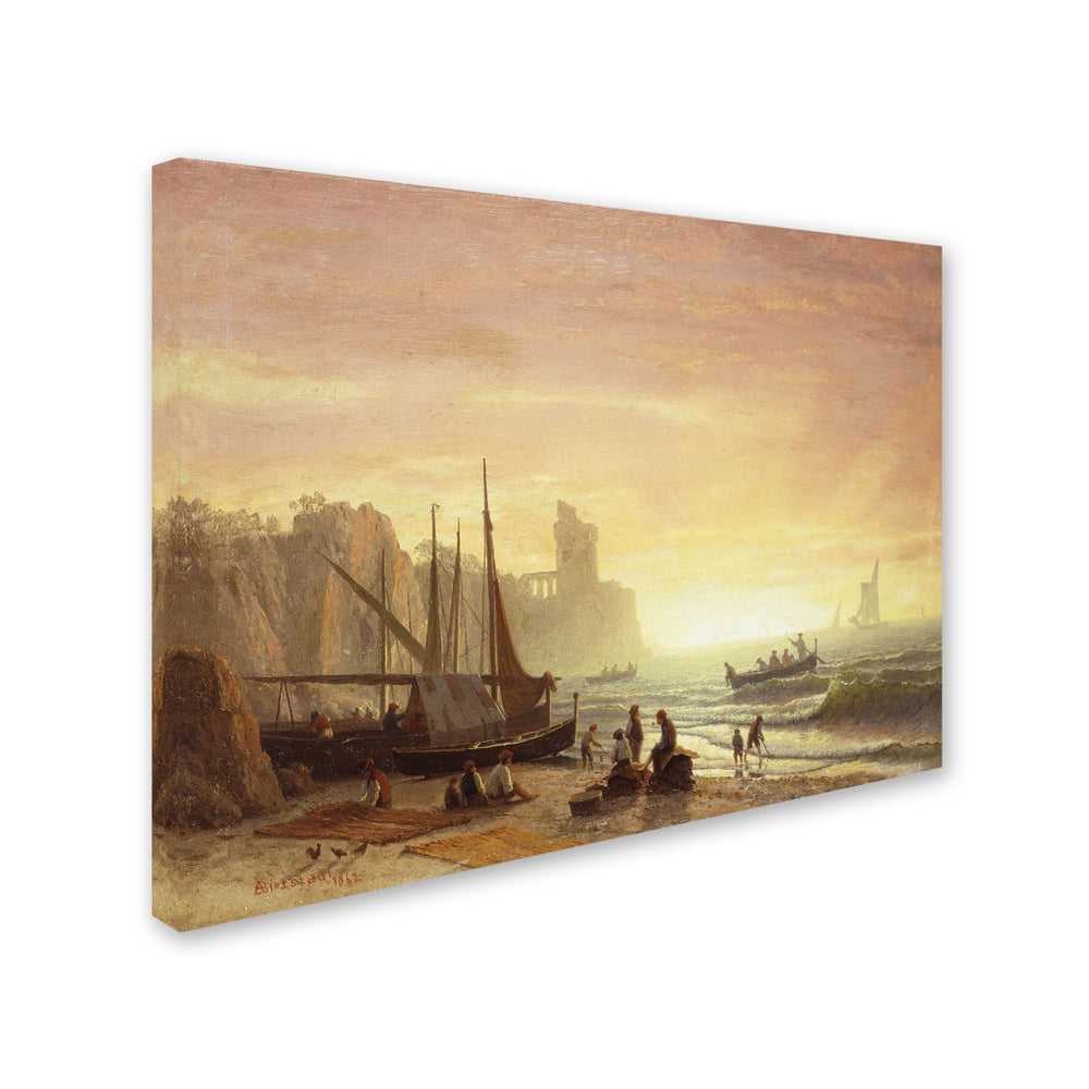 Albert Bierstadt The Fishing Fleet 1862 Canvas Art 18 x 24 Image 2