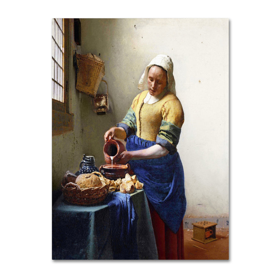 Jan Vermeer The Milkmaid 1658-60 Canvas Art 18 x 24 Image 1