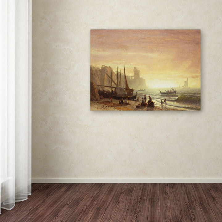 Albert Bierstadt The Fishing Fleet 1862 Canvas Art 18 x 24 Image 3