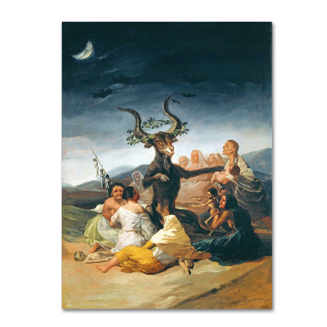 Francisco Goya The Witches Sabbath 1797-98 Canvas Art 18 x 24 Image 1