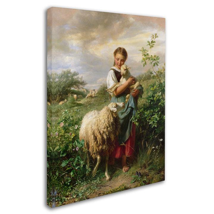 Johann Hofner The Shepherdess 1866 Canvas Art 18 x 24 Image 2