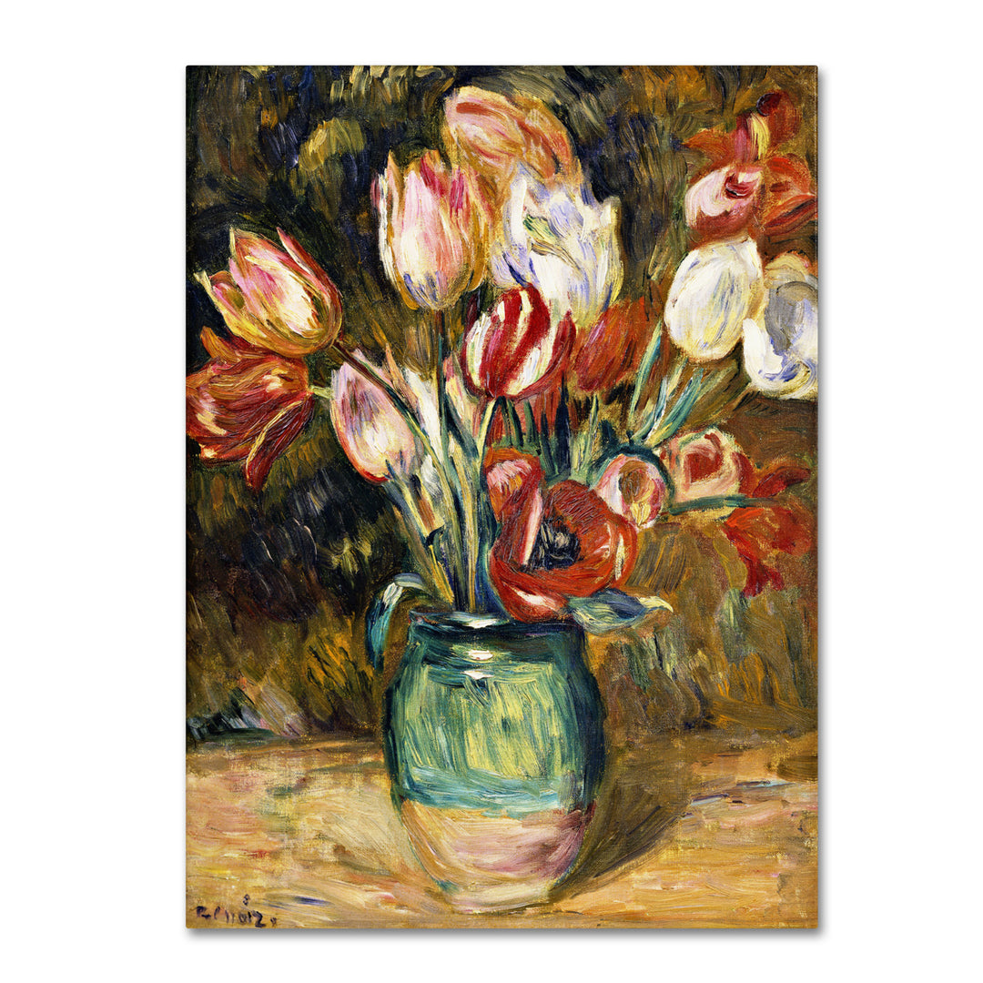 Pierre Renoir Vase de Fleurs 1888-89 Canvas Art 18 x 24 Image 1