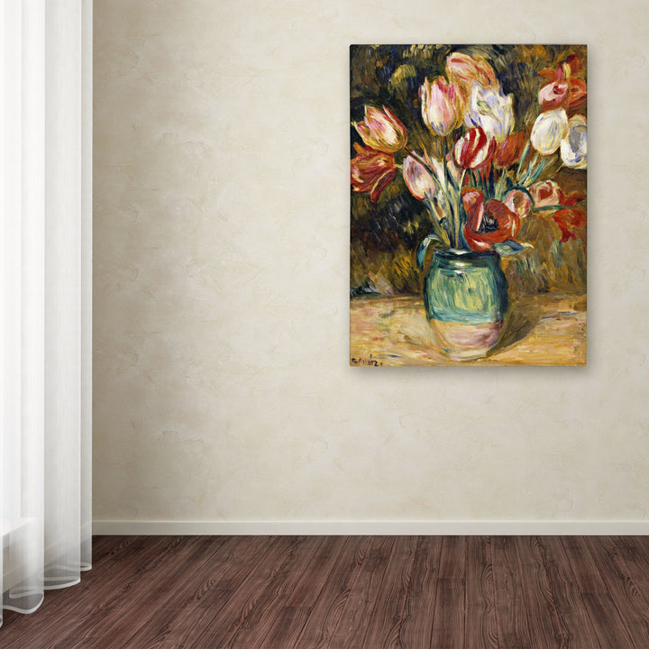Pierre Renoir Vase de Fleurs 1888-89 Canvas Art 18 x 24 Image 3
