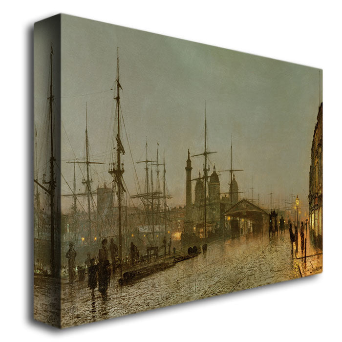 John Grimshaw Hull Docks by Night Canvas Art 18 x 24 Image 3