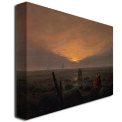 Caspar Friedrich Moon Rising over the Sea, 1821 Canvas Art 18 x 24 Image 3