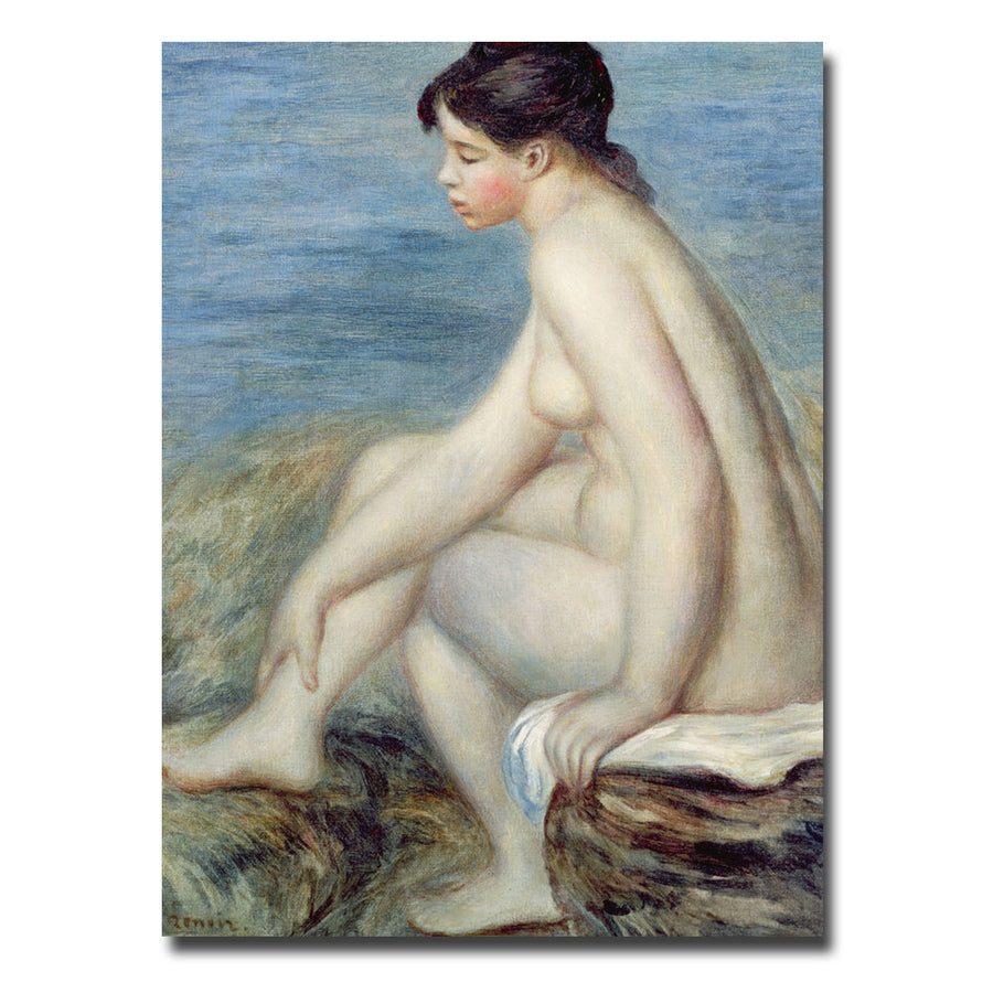 Pierre Auguste Renoir Seated Bather Canvas Art 18 x 24 Image 1