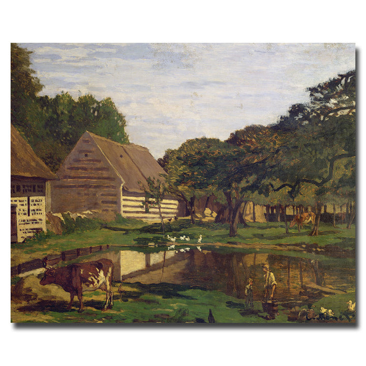 Claude Monet A Farmyard in Normandy, 1863 Canvas Art 18 x 24 Image 1