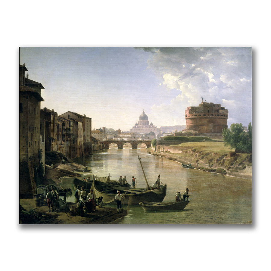 Silvester Shchedrin  Rome with the Castel Canvas Art 18 x 24 Image 1