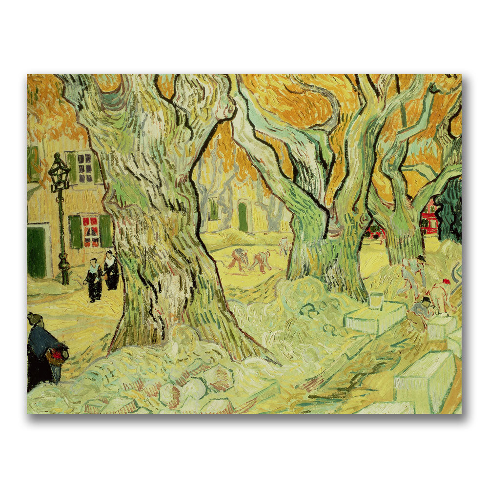 Vincent Van Gogh The Road Menders Canvas Art 18 x 24 Image 1