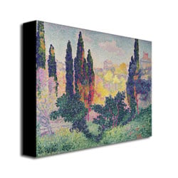 Henri Edmond Cross The Cypresses at Cagnes Canvas Art 18 x 24 Image 3