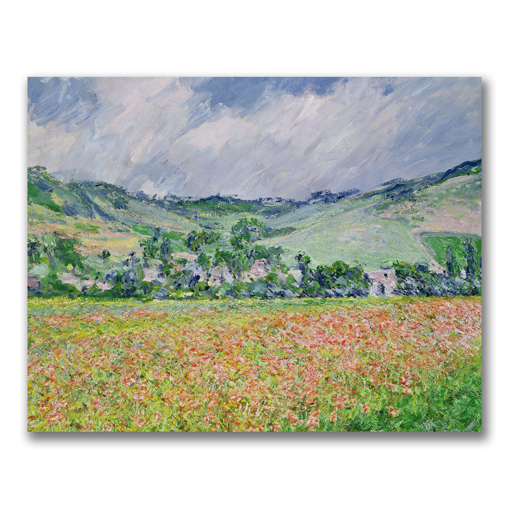 Claude Monet The Poppy Field near Giverny Canvas Art 18 x 24 Image 1