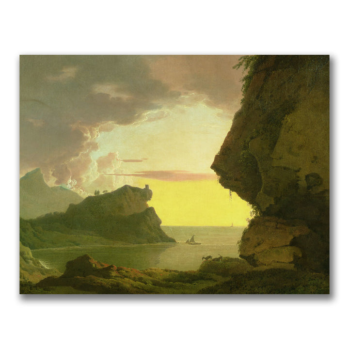Joseph Wright of Derby Sunset of the Coast Canvas Art 18 x 24 Image 1