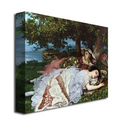 Gustave Courbet Girls on the Banks of the Seine Canvas Art 18 x 24 Image 3
