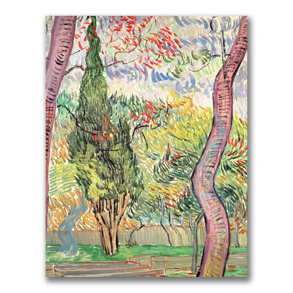 Vincent Van Gogh The Garden of St. Pauls Hospital Canvas Art 18 x 24 Image 1