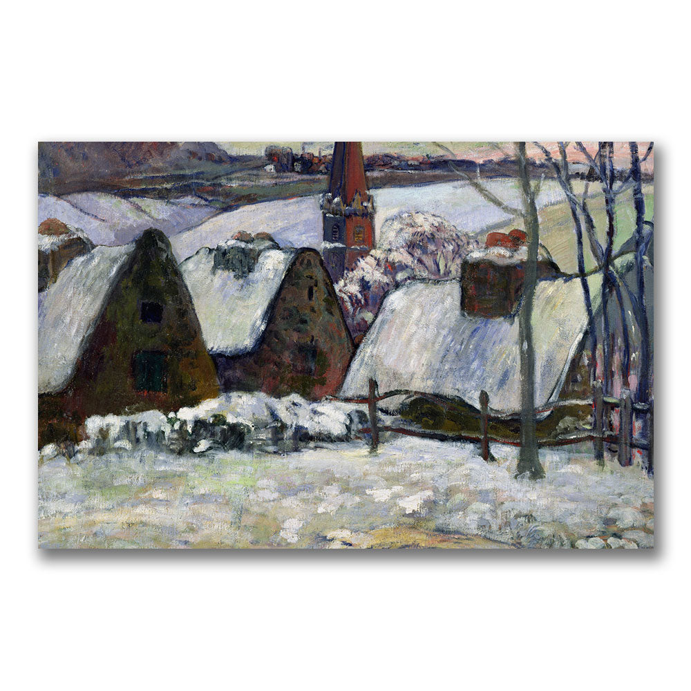 Paul Gauguin Brenton village under snow Canvas Art 18 x 24 Image 1