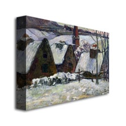 Paul Gauguin Brenton village under snow Canvas Art 18 x 24 Image 3