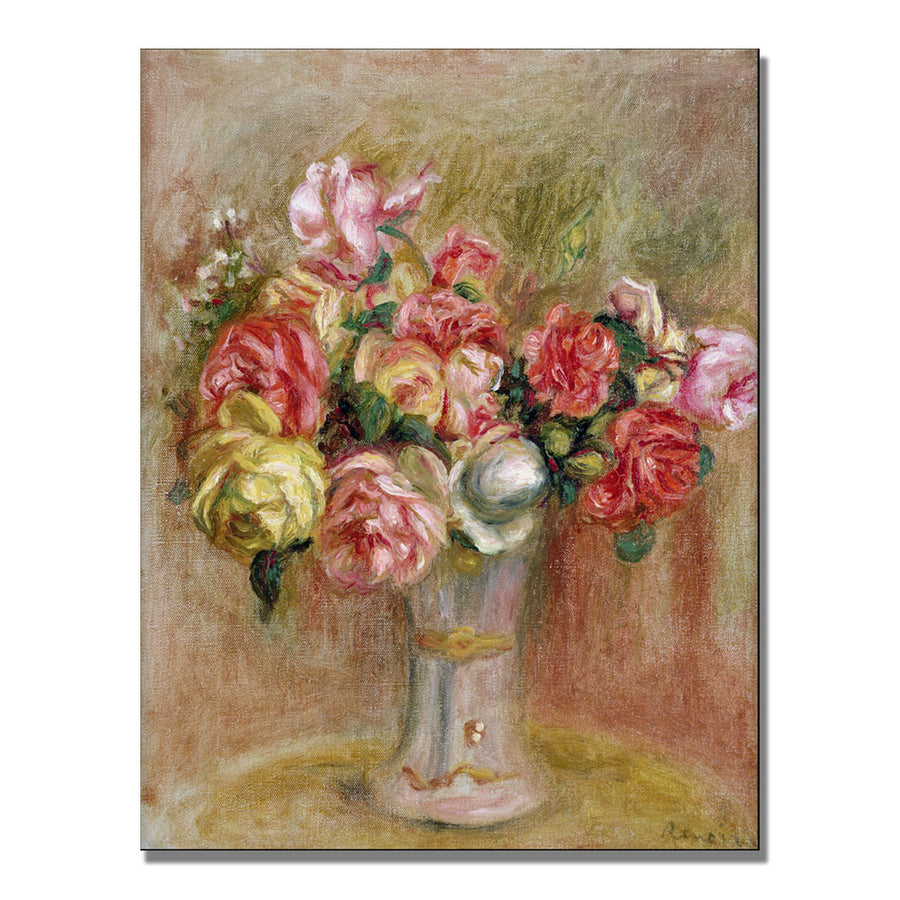 Pierre Renoir Roses in a Sevres vase Canvas Art 18 x 24 Image 1