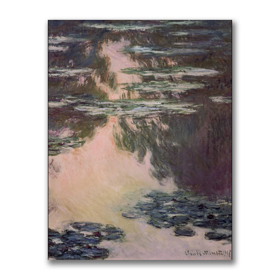 Claude Monet Waterlilies with Weeping Willows Canvas Art 18 x 24 Image 1