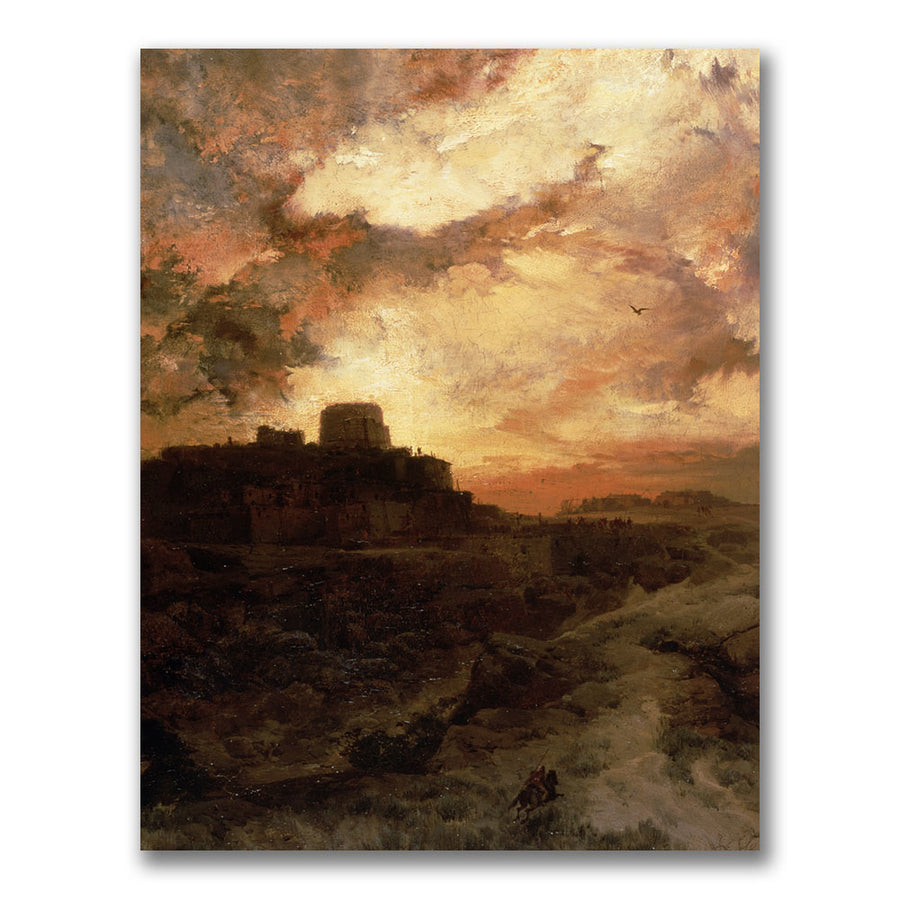 Thomas Moran Sunset, Pueblo del Walpe, Arizona Can Image 1