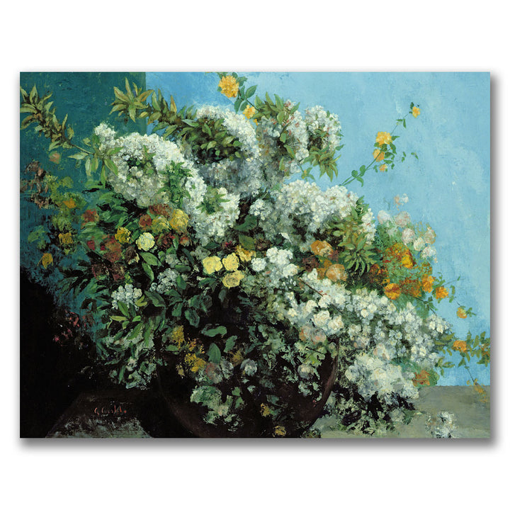Gustave Courbet Flowering Branches and Flowers Canvas Art 18 x 24 Image 1
