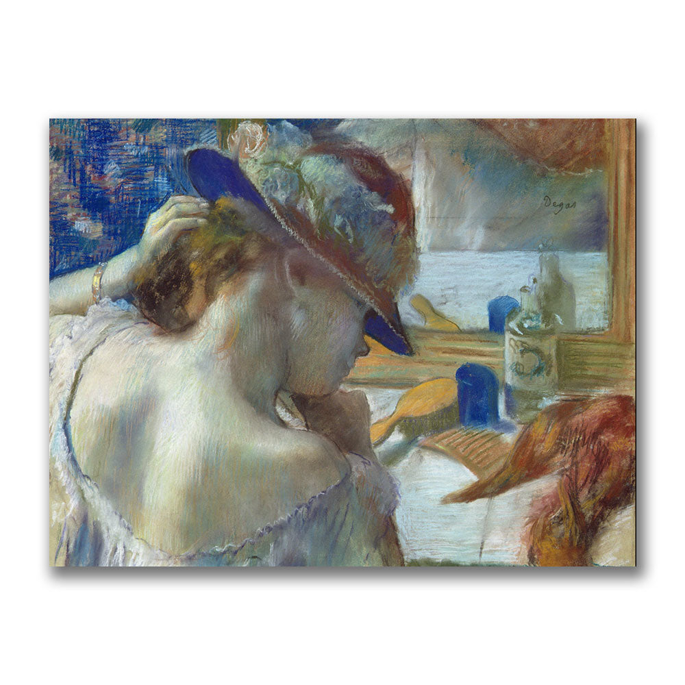 Edgar Degas In Front of the Mirror Canvas Art 18 x 24 Image 1