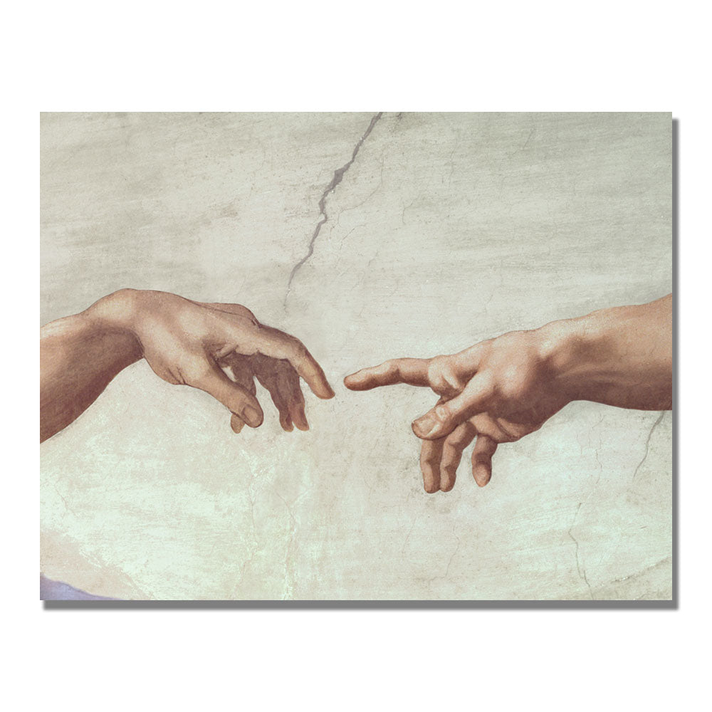 Michelangelo Hands of God Canvas Art 18 x 24 Image 1
