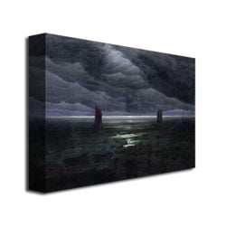 Caspar  Friedrich Sea Shore in Moonlight Canvas Art 18 x 24 Image 3