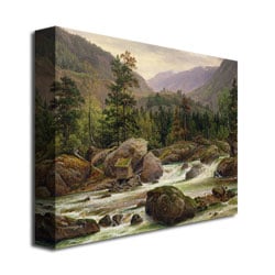 Thomas Fearnley Norwegian Waterfall 1840 Canvas Art 18 x 24 Image 3