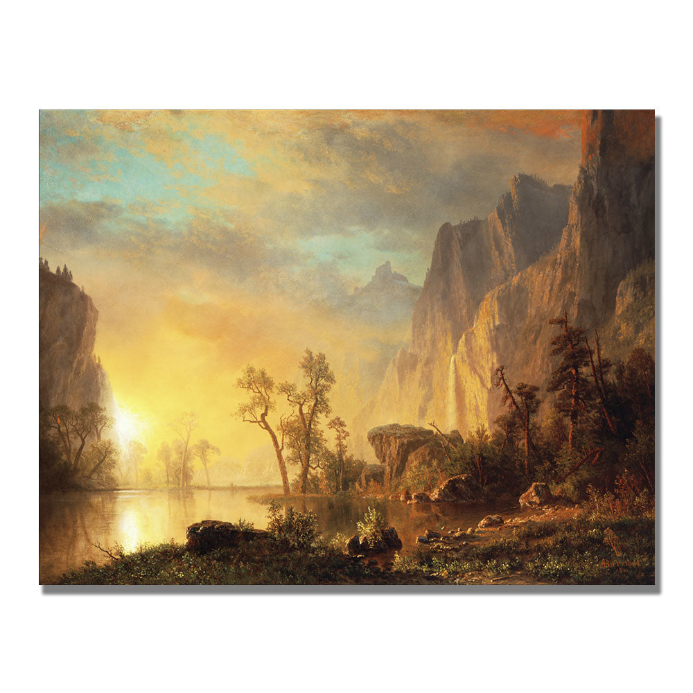 Albert Biersdant Sunset in the Rockies Canvas Art 18 x 24 Image 1