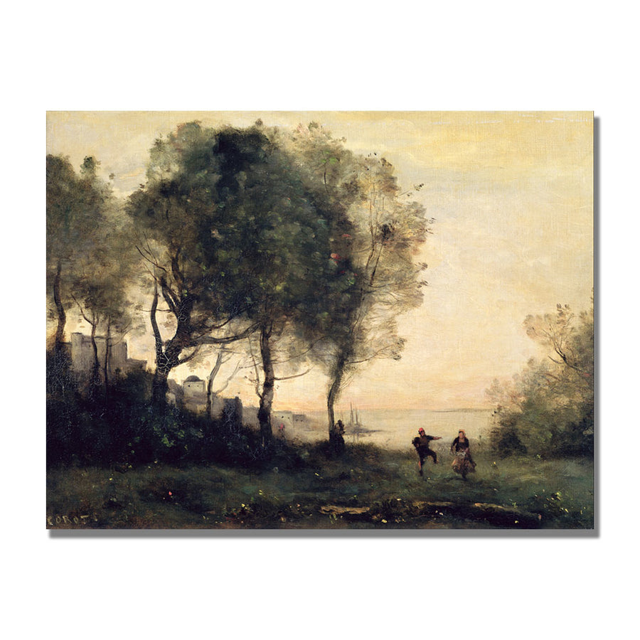 Jean Baptiste Corot Souvenir of Italy Canvas Art 18 x 24 Image 1