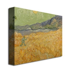 Vincent Van Gogh Wheatfields with Reaper Canvas Art 18 x 24 Image 3