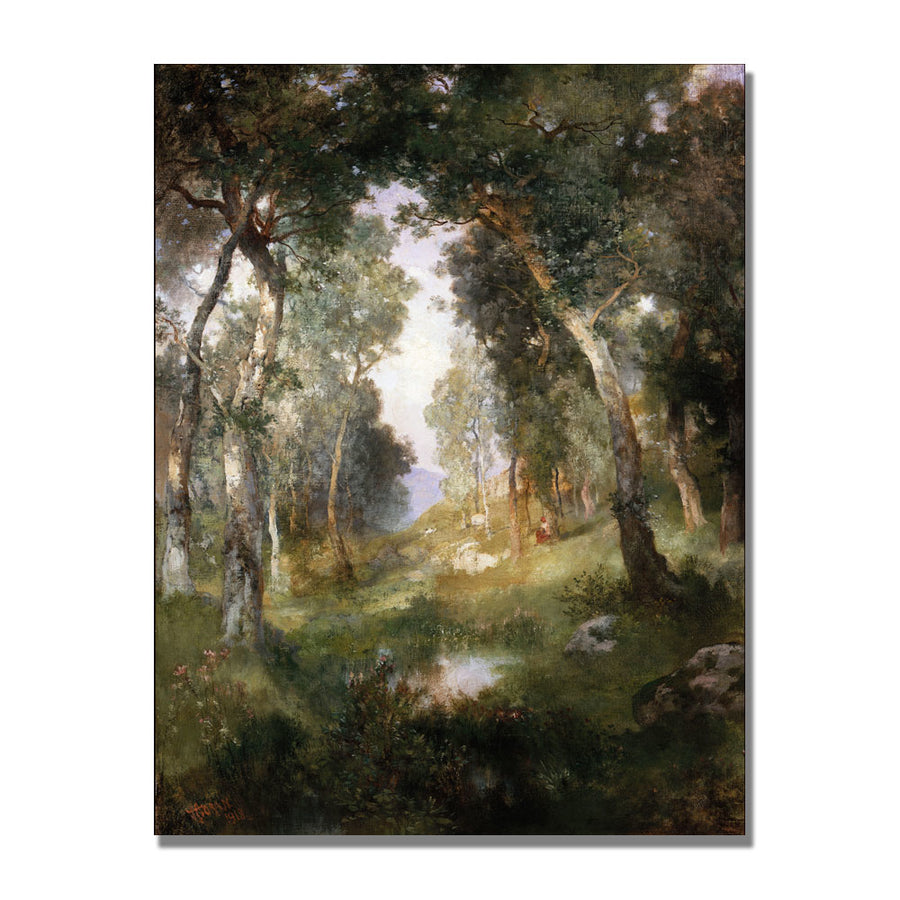 Thomas Moran Forest Glade, Santa Barbara Canvas Art 18 x 24 Image 1