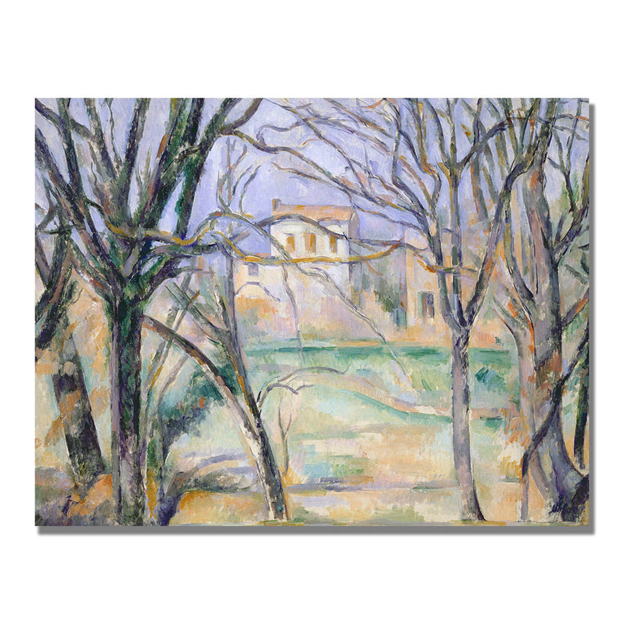 Paul Cezanne Trees and Houses Canvas Art 18 x 24 Image 1