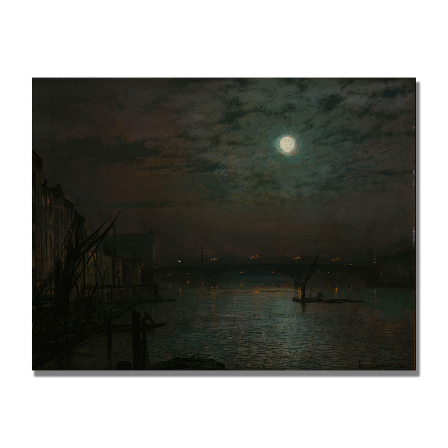 John Grimshaw Southwark Bridge by Moonlight Canvas Art 18 x 24 Image 1