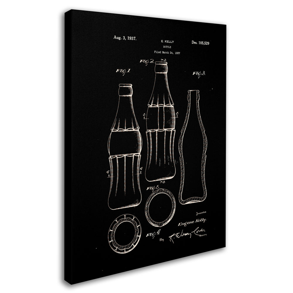 Claire Doherty Coca Cola Bottle Patent 1937 Black Canvas Art 18 x 24 Image 2